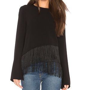 Elizabeth & James Hudson Top with Fringe Hem